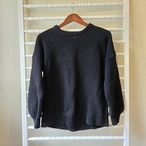 Old Navy Oversized Tunic Knit Sweater Black Size Small Petite